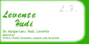 levente hudi business card